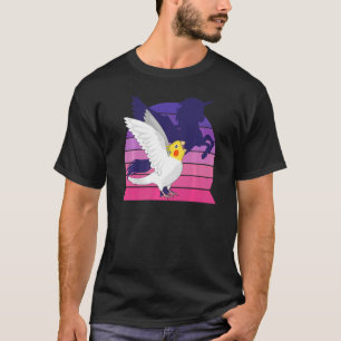 Retro Parrot I Winged Unicorn I Screaming Lutino C T-shirt