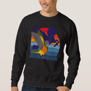 Retro Parrot I Winged Unicorn I Screaming Senegal Trui