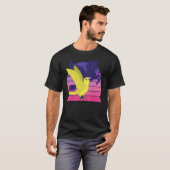 Retro Parrot I Winged Unicorn I Screaming Yellow P T-shirt (Voorkant volledig)