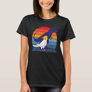 Retro Parrot Tyrannosaurus Rex I Screaming Lutino T-shirt