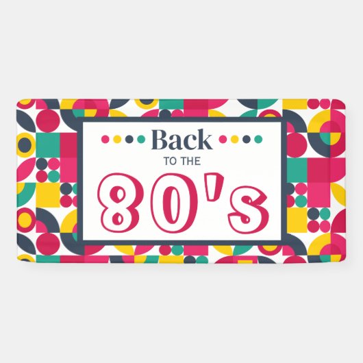  retro partij spandoek (Horizontaal)