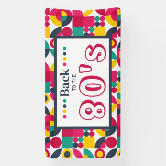  retro partij spandoek (Verticaal)