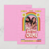 Retro Partner in Crime BFF Valentijnskaart Notitiekaartje (Voorkant / Achterkant)