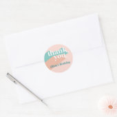 Retro Party Bedankt Ronde Sticker (Envelop)