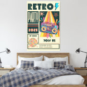 RETRO PARTY CANVAS AFDRUK (Insitu (Slaapkamer))