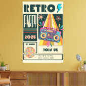RETRO PARTY CANVAS AFDRUK (Insitu (Woonkamer))