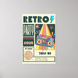 RETRO PARTY CANVAS AFDRUK