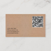 Retro Party Deejay DJ Vinylplaat QR-code Visitekaartje (Achterkant)