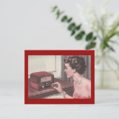 Retro Party die terugdraaien Tijd & de Uitnodiging (Staand voorkant)