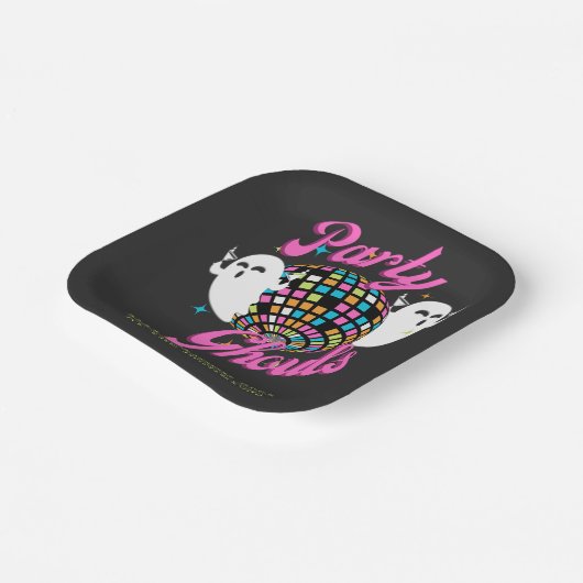 Retro Party Ghouls Halloween Ghosts Papieren Bordje (Gebogen)