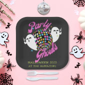 Retro Party Ghouls Halloween Ghosts Papieren Bordje