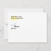 Retro Party nodigt Briefkaart uit (Achterkant)