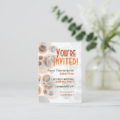 Retro Party nodigt kaart uit (Staand voorkant)