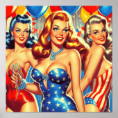 Retro Party Pin-ups Poster (Voorkant)