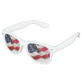 Retro Party Shades American Flag Sunbribril Retro Zonnebril (Gekanteld)