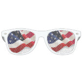 Retro Party Shades American Flag Sunbribril Retro Zonnebril (Voorkant)
