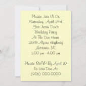 Retro Party Shopping Grocery Cart Volledige uitnod Kaart (Achterkant)