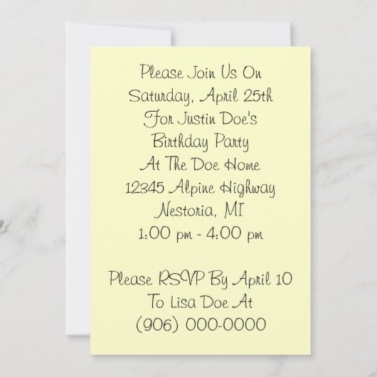 Retro Party Shopping Grocery Cart Volledige uitnod Kaart (Achterkant)