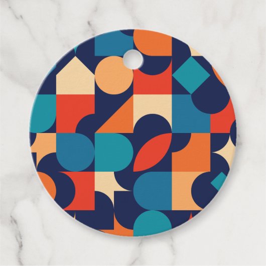 Retro Party Stijl Bedankjes Labels (Voorkant)