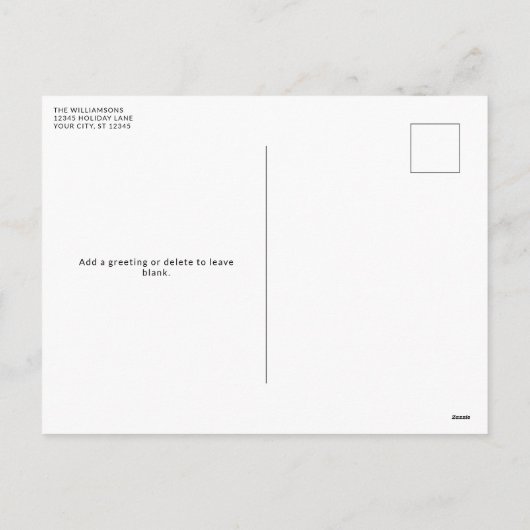 Retro Pas getrouwd Arch Foto Getrouwd & Bright Feestdagenkaart (Achterkant)