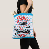 Retro Pas goed op Tote Bag (Dichtbij)