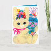 retro  Pasen bericht toevoegen Feestdagen Kaart (Voorkant)