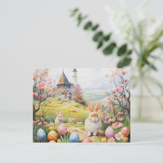 Retro Pasen Briefkaart (Staand voorkant)