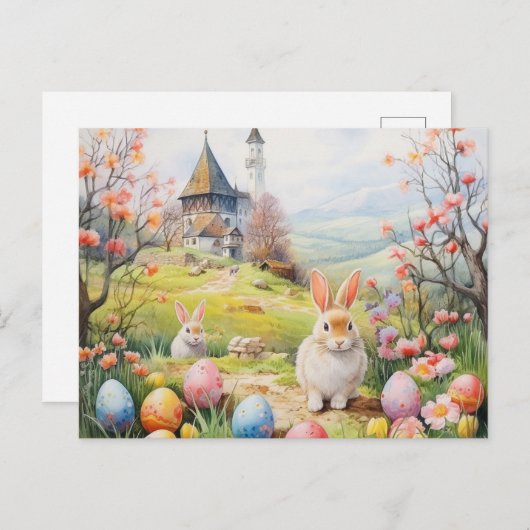 Retro Pasen Briefkaart (Voorkant / Achterkant)