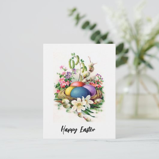 Retro Pasen Briefkaart (Staand voorkant)