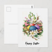 Retro Pasen Briefkaart (Voorkant / Achterkant)