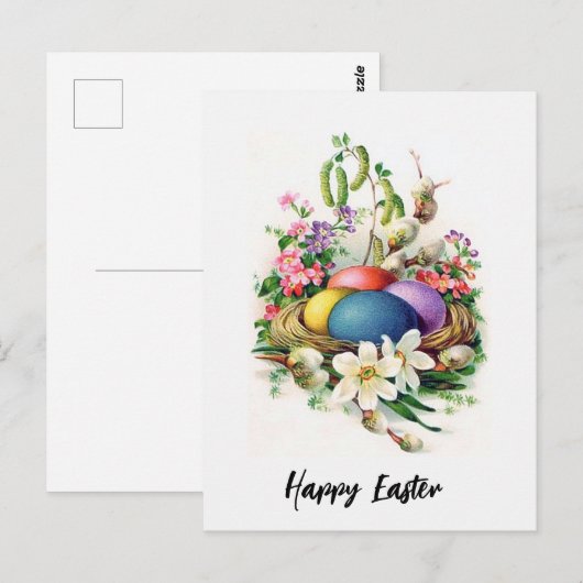 Retro Pasen Briefkaart (Voorkant / Achterkant)