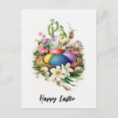 Retro Pasen Briefkaart (Voorkant)