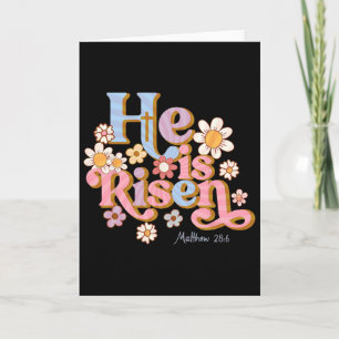 Retro Pasen Groovy Hij Is Opgestaan Christelijke K Kaart