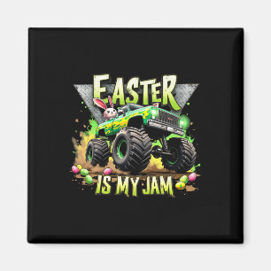 Retro Pasen Is Mijn Jam Monstertruck Offroad Pret  Magneet