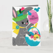 Retro  Pasen voegt sentiment toe Feestdagen Kaart (Voorkant)