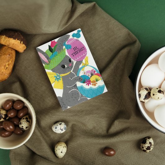 Retro  Pasen voegt sentiment toe Feestdagen Kaart