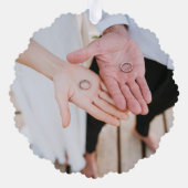 retro pasgetrouwde ornamenten eerste getrouwd kers (Achterkant)