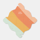 Retro pasta Geometrische kunst Aangepaste bruiloft Bedankdoosjes (Uitgevouwen)