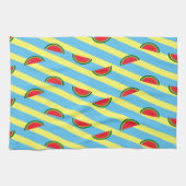 Retro Pastèche Blauw Theedoek (Horizontaal)