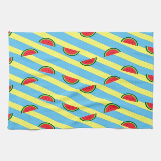 Retro Pastèche Blauw Theedoek (Horizontaal)