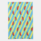 Retro Pastèche Blauw Theedoek (Verticaal)