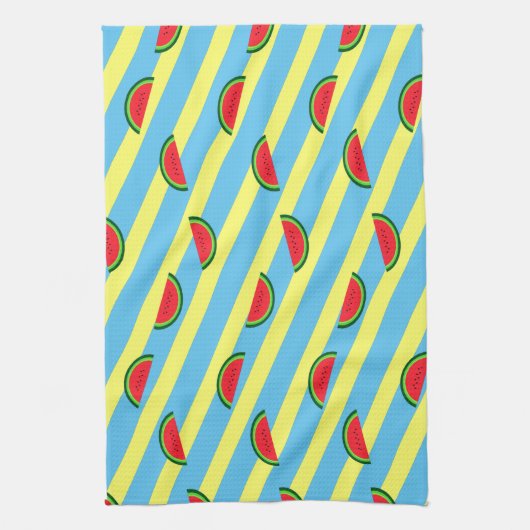 Retro Pastèche Blauw Theedoek (Verticaal)