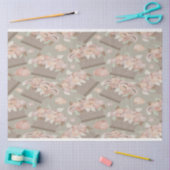 Retro Pastel Apple Blossom Basket Tissuepapier (Craft)