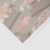 Retro Pastel Apple Blossom Basket Tissuepapier (Detail)