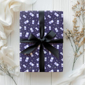 Retro pastel arcade maan en sterren cadeaupapier