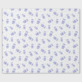 Retro pastel arcade maan en sterren cadeaupapier (Vlak)