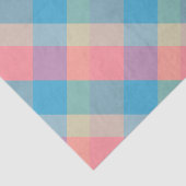 Retro Pastel Argyle Pink Blue Diamond Checkerboard Tissuepapier (Detail)