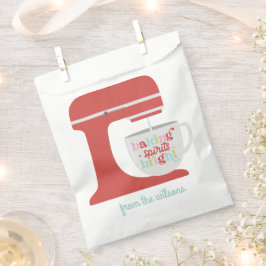 Retro Pastel Bakgeest Helder Kerstfeest Bedankzakje