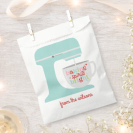 Retro Pastel Bakgeest Helder Kerstfeest Bedankzakje