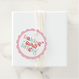 Retro Pastel Baking Spirit's Bright Christmas Bedankjes Labels